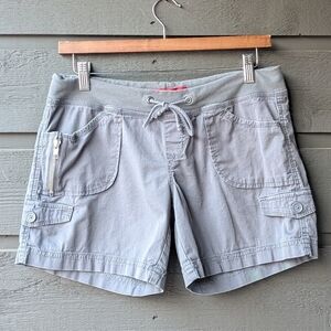 Unionbay Retro Y2K Gray Drawstring Waist Shorts Pockets Size 7